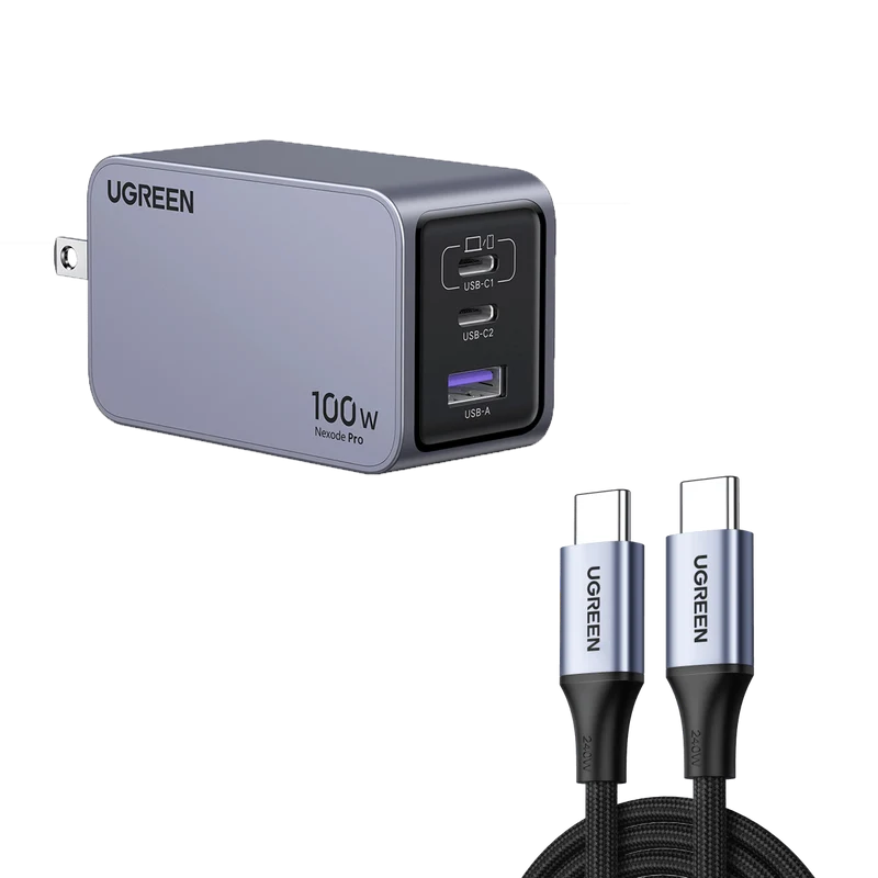 UGREEN Nexode Pro 100W 3-Port GaN Fast iphone Charger