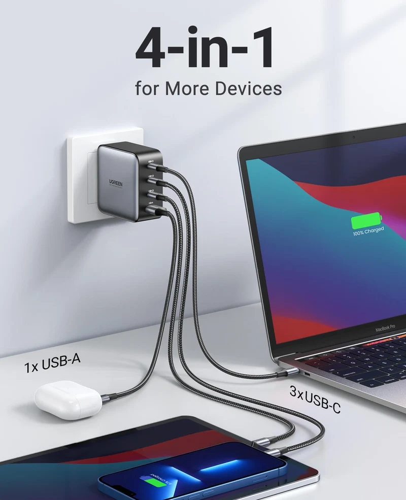 (Bundle) Nexode 100W Charger + 100W USB-C Cable 2 Pack