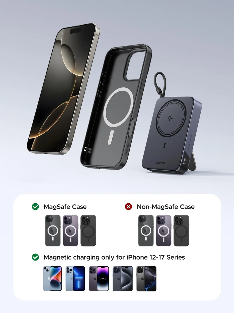 UGREEN 10000mAh Qi2 15W Magnetic Power Bank