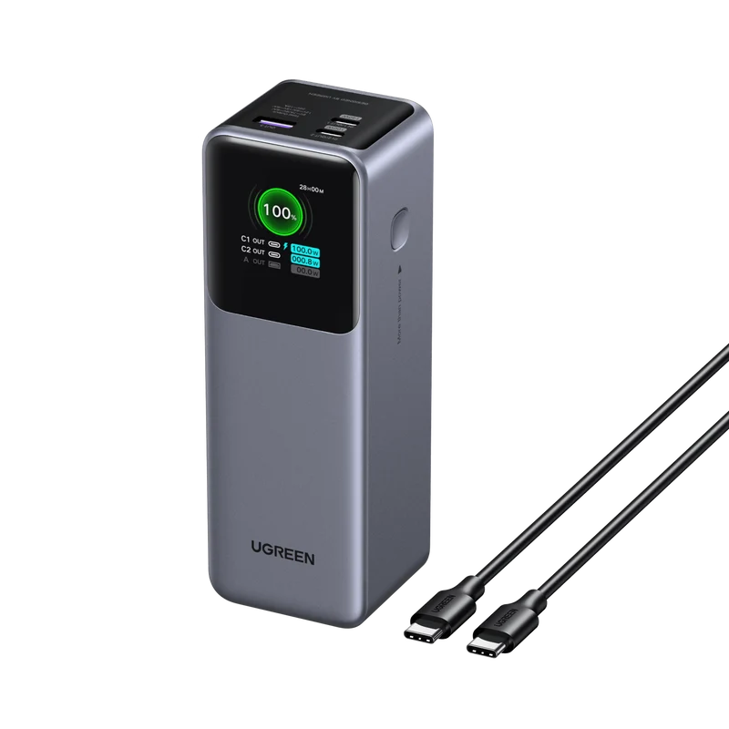 UGREEN Nexode Power Bank 25000mAh 200W with Smart Digital Display
