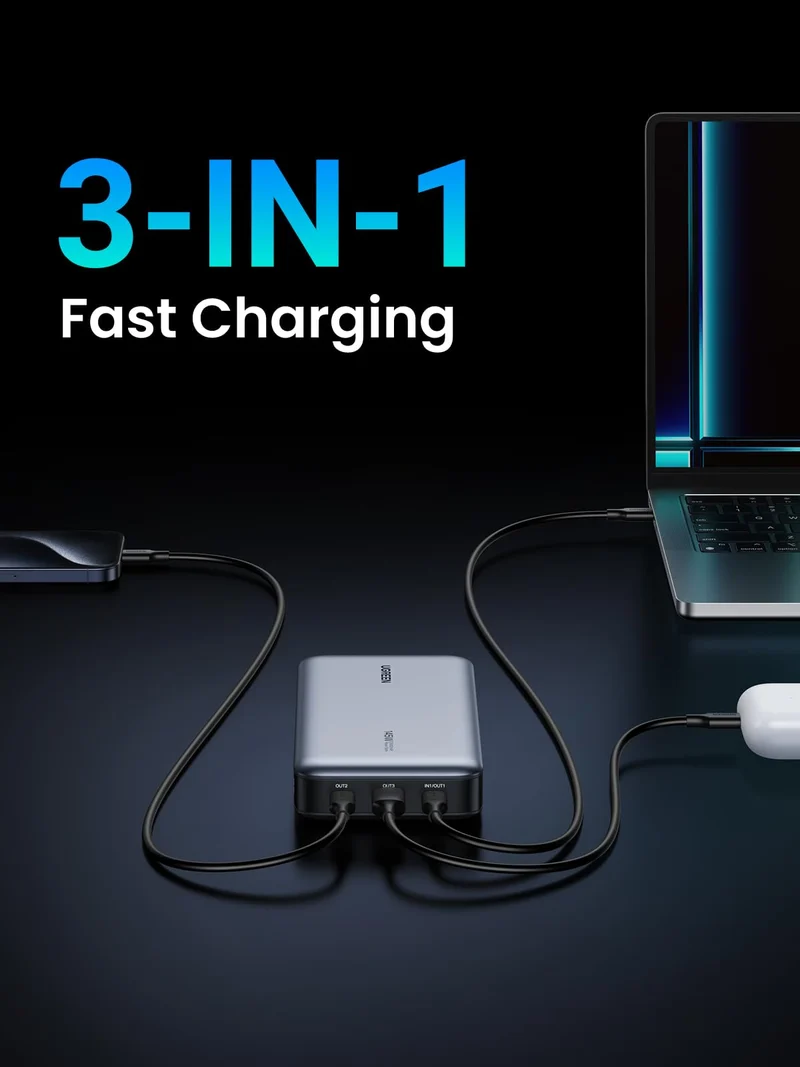 (Bundle) 145W Power Bank + 3.3FT 100W USB-C Cable 2 Pack