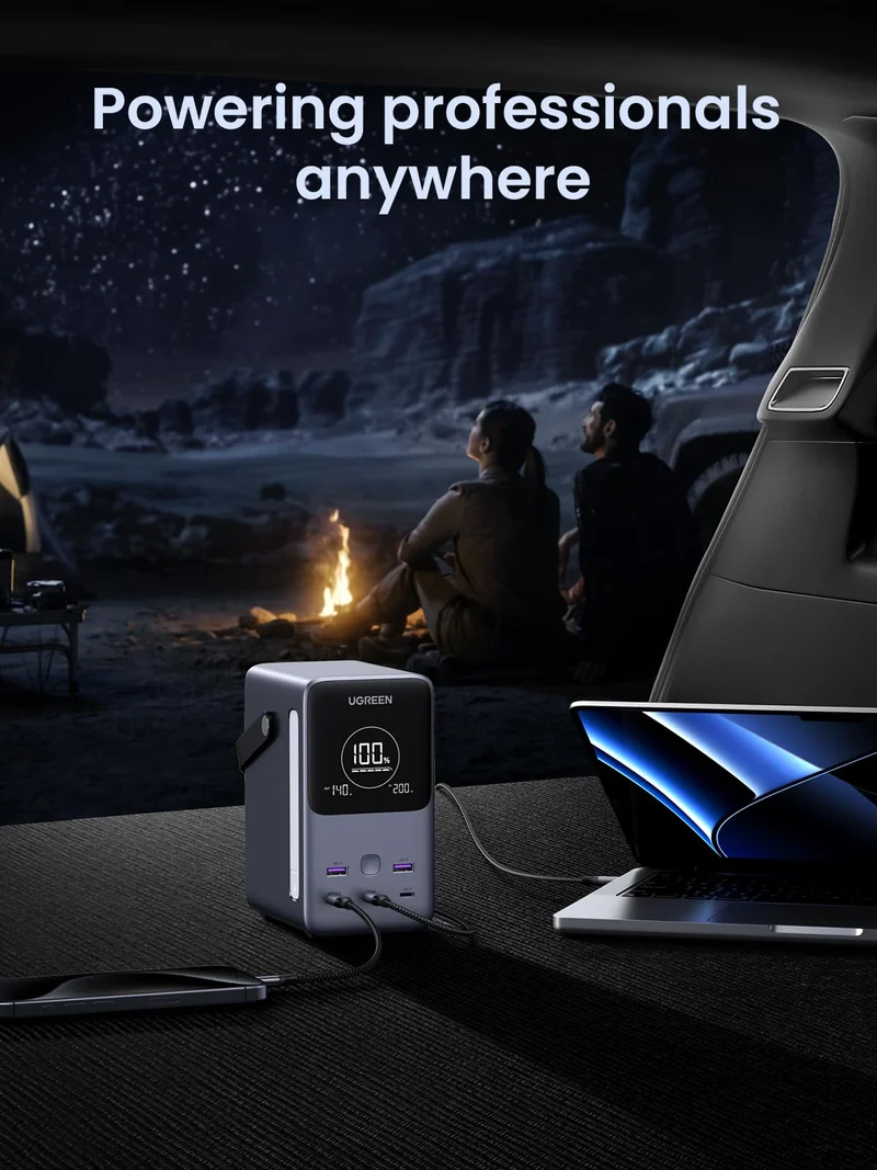 UGREEN Portable Power Station 48000mAh 300W with Smart Digital Display