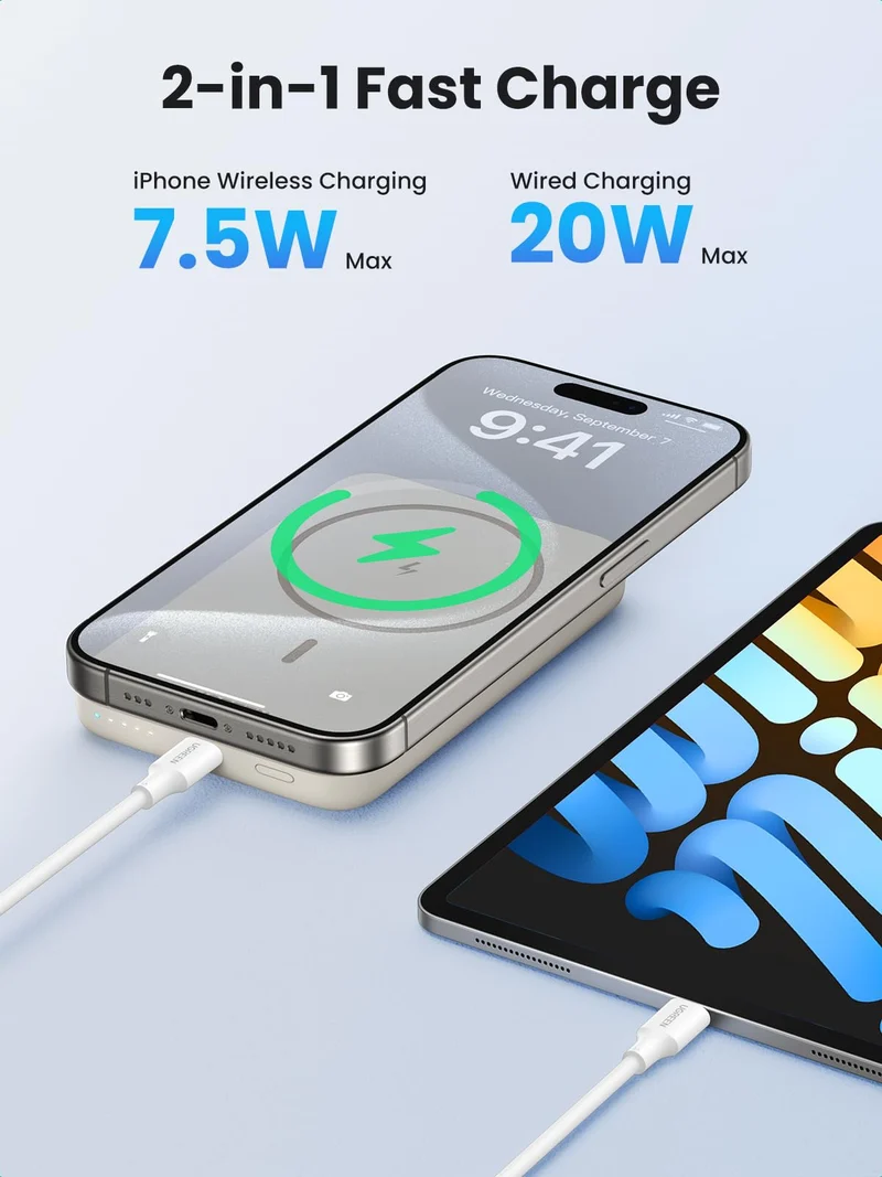 UGREEN Magnetic Wireless Power Bank 10000mAh 20W