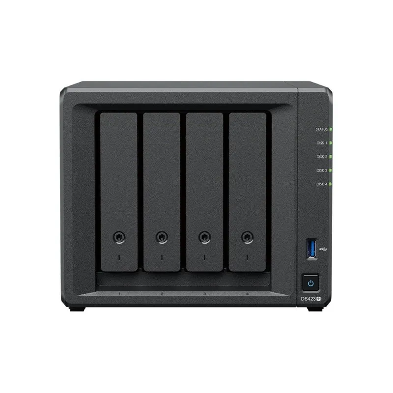 Synology DiskStation DS425+ | 4-Bay NAS | Intel Core i3 8-core | Surveillance Station | tot 4 × 108TB | USB 3.2 | Zwart