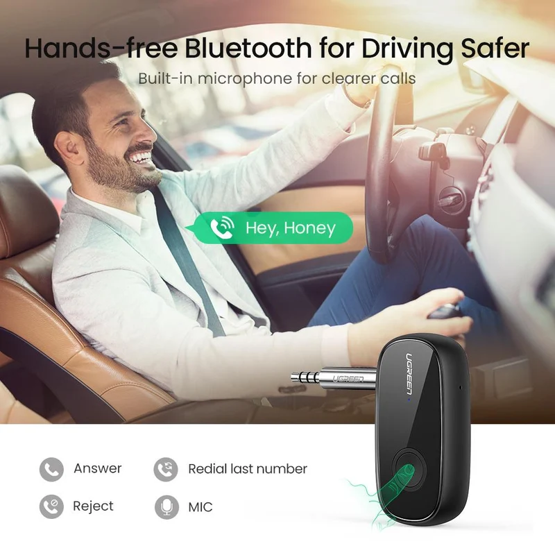 UGREEN Bluetooth 5.1 Aux Car Adapter