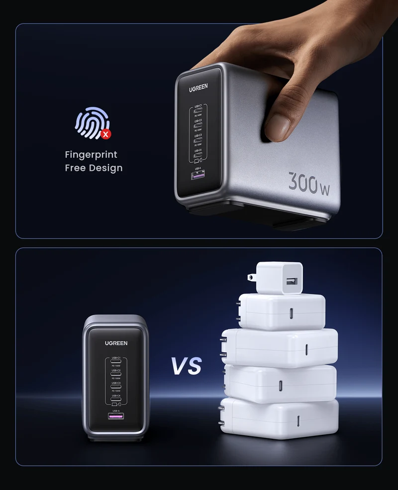 UGREEN Nexode 300W 5-Port Desktop Charger