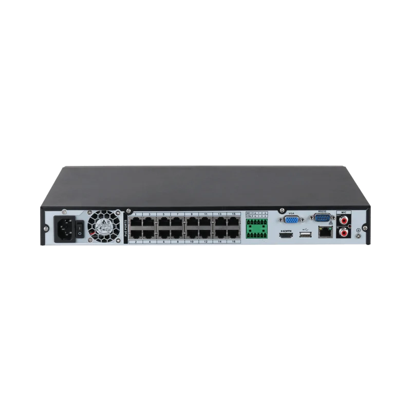 Dahua NVR4216-16P-4KS3 16-Kanaals Lite NVR met AI tot 12MP | 16 POE poorten