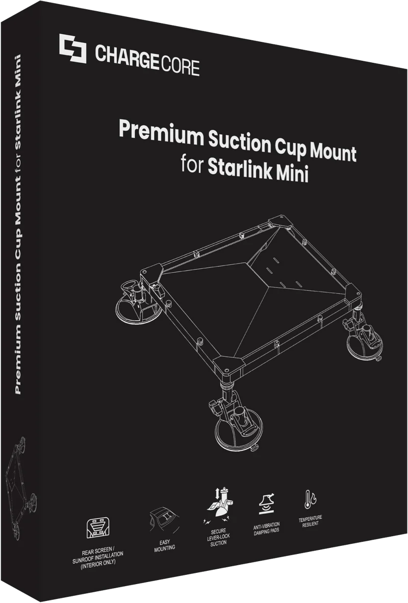 ChargeCore Starlink Mini Suction Cup Window Mounting Set