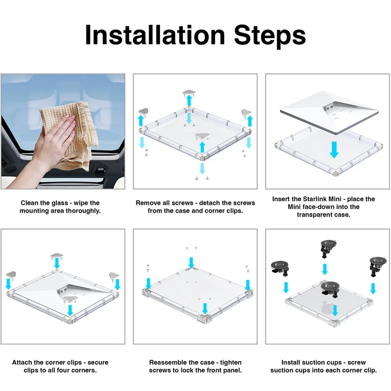 ChargeCore Starlink Mini Suction Cup Window Mounting Set