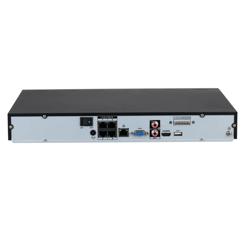 Dahua NVR4204-P-4KS3 4-Kanaals Lite NVR met AI tot 12MP | 4 POE poorten