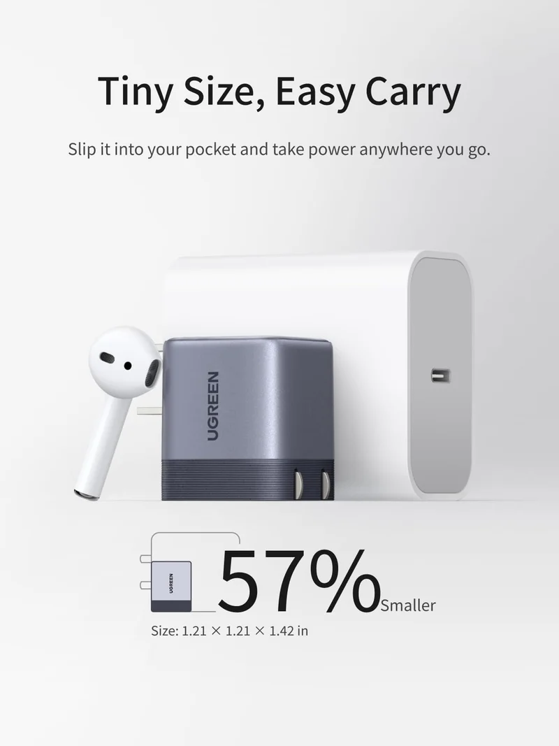 UGREEN Nexode Air USB-C Charger (45W, GaN, Foldable Plug)