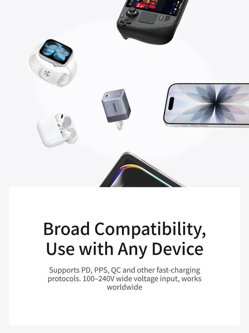 UGREEN Nexode Air USB-C Charger (45W, GaN, Foldable Plug)