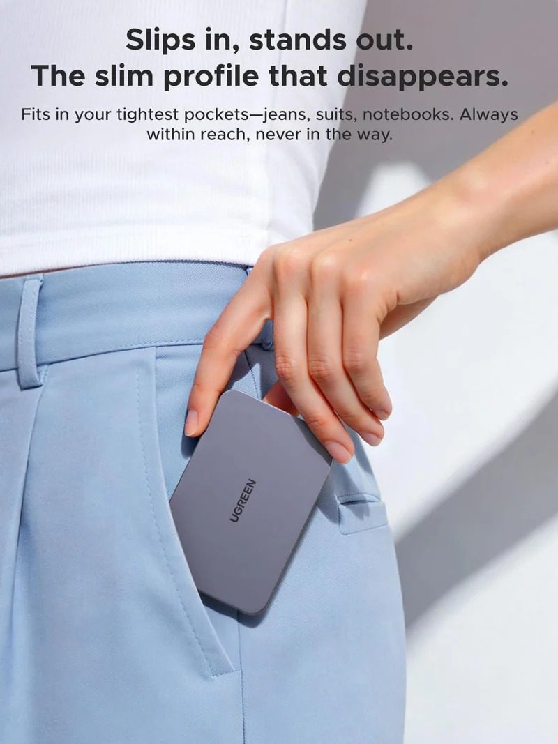 UGREEN MagFlow Air Magnetic Power Bank (5000mAh, Qi2 15W)