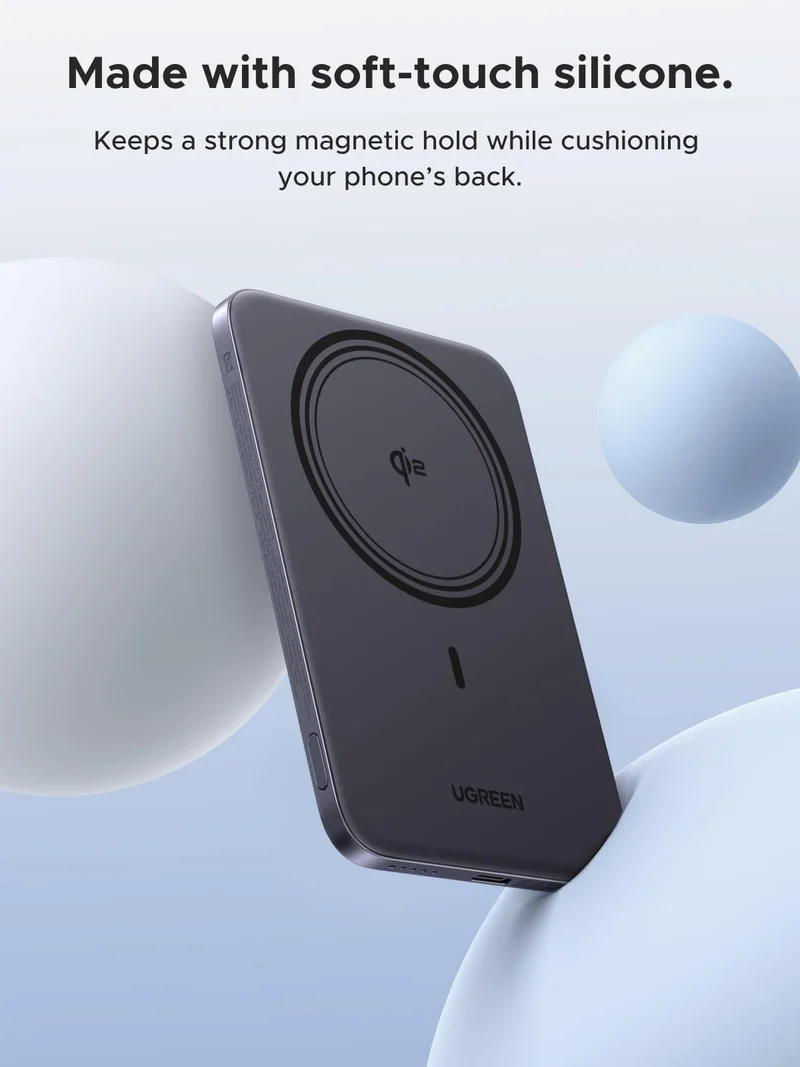 UGREEN MagFlow Air Magnetic Power Bank (5000mAh, Qi2 15W)