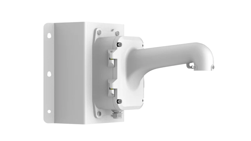 Hikvision DS-1604ZJ-BOX-CORNER Aluminium Hoekmontage met Aansluitdoos voor Speed Dome Camera – Wit