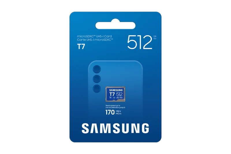 Samsung 512GB T7 Micro SD Memory Card UHS-1 / Class 10