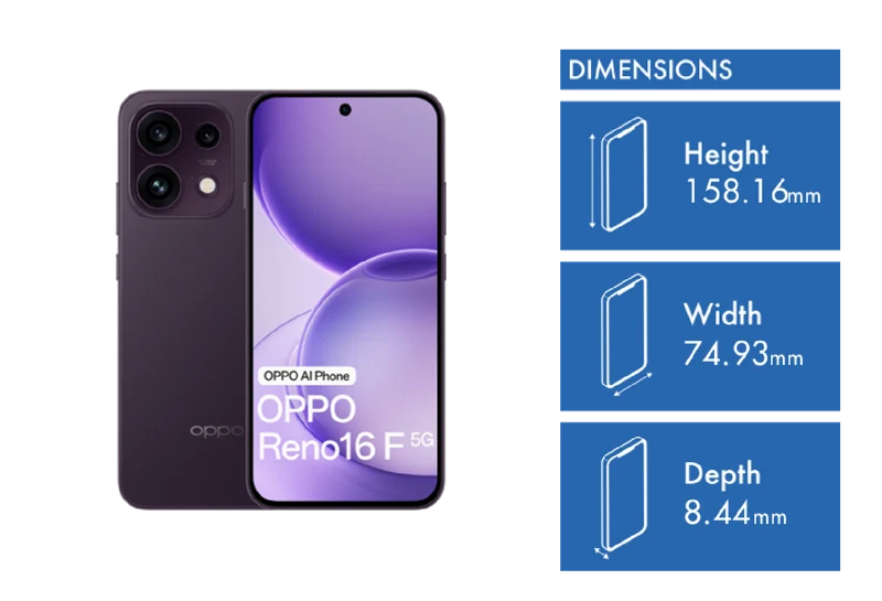 OPPO Reno16F 5G 256GB Twilight Violet