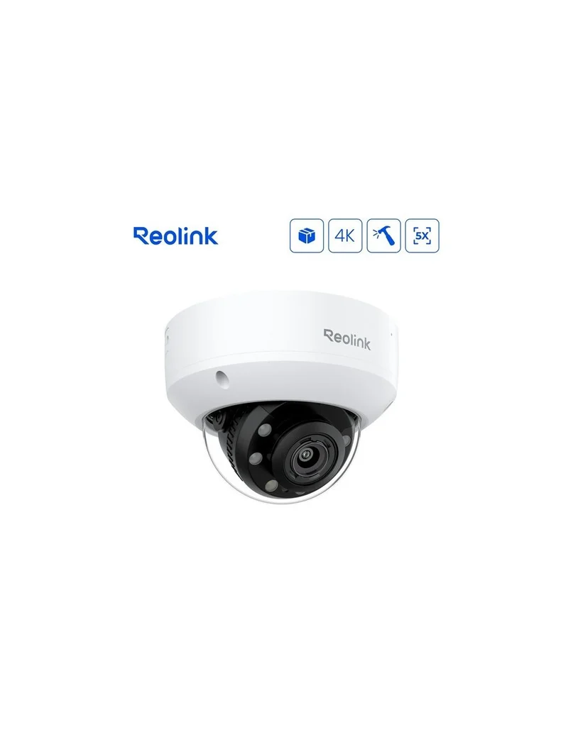 Reolink RP-PCV8MZ-W 8MP PoE Dome Buitencamera 5x Optische Zoom Spotlight Kleur Nachtzicht IP67 IK10