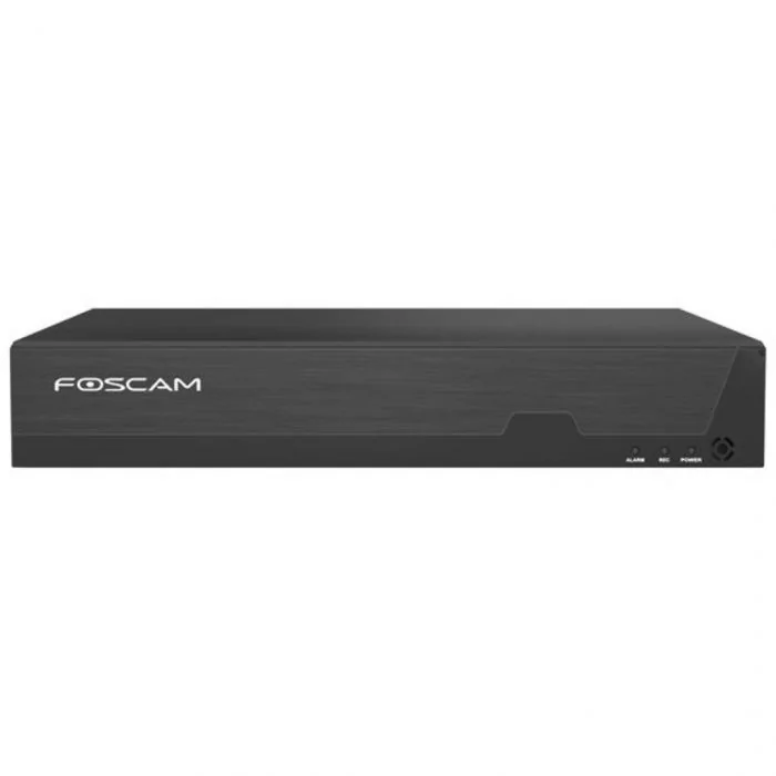 Foscam FNA216HE | 16-kanaals 4K NVR Recorder | 16 Ingebouwde PoE-poorten | Max 2×16TB HDD | H.264+ | ONVIF | HDMI | Plug & Play | Zwart