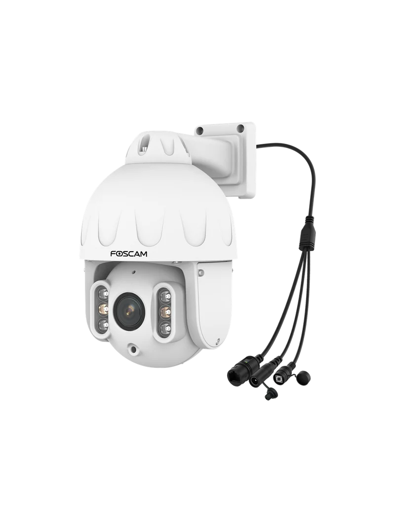 Foscam SD8EP | 8MP 4K PoE PTZ Camera | 4x Optische Zoom | 355° Pan + 90° Tilt | IR Nachtzicht 20m | IP66 | ONVIF | Wit