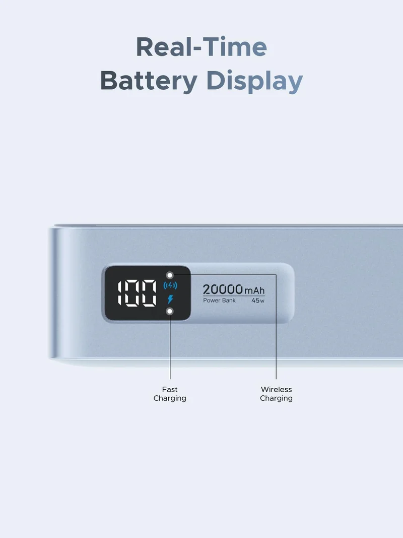 UGREEN MagFlow Magnetic Wireless Power Bank 20000mAh Qi 25W