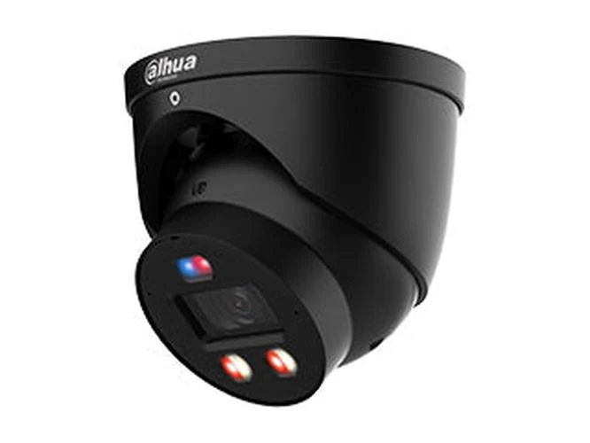 Dahua IPC-HDW3449HP-AS-PV-0280B-PRO | 4MP WizColor TiOC PRO Eyeball | 2.8mm | Full-color Warm Wit | Xinghan AI | Active Deterrence | SMD 4.0 | IP67 | Zwart