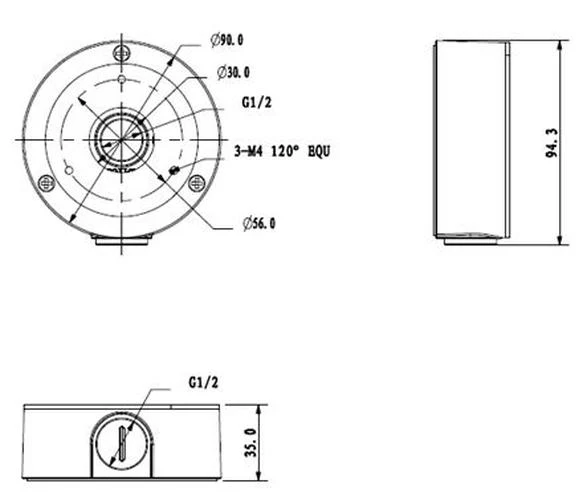 Dahua PFA134 V2 Aluminium Waterbestendige Montagebox voor Mini Bullet Camera's