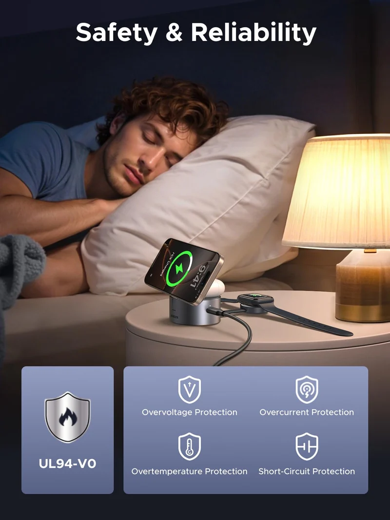 UGREEN UNO 3-in-1 Magnetic Wireless Charger 25W (MagSafe compatible)