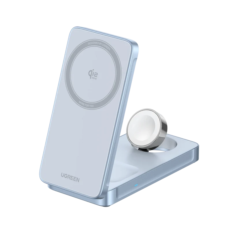 UGREEN MagFlow 3-in-1 Magnetic Wireless Charger (Qi2 25W, MagSafe-Compatible)
