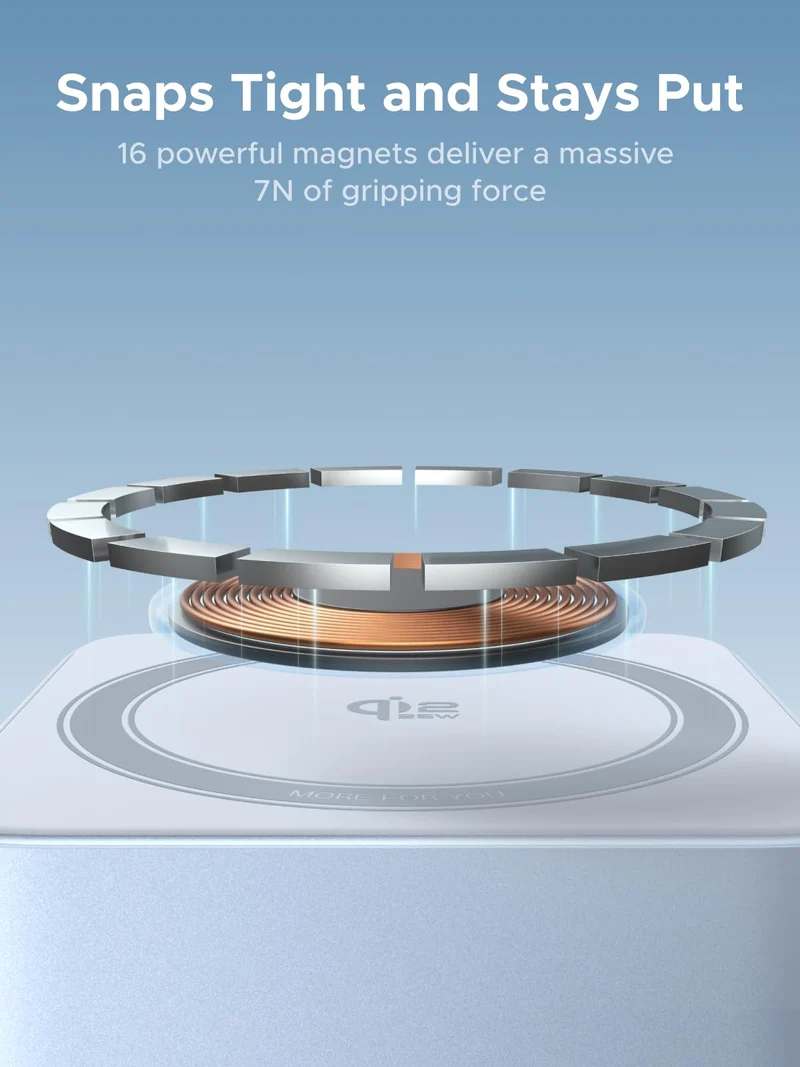 UGREEN MagFlow 2-in-1 Magnetic Wireless Charger (Qi2 25W, MagSafe-Compatible)