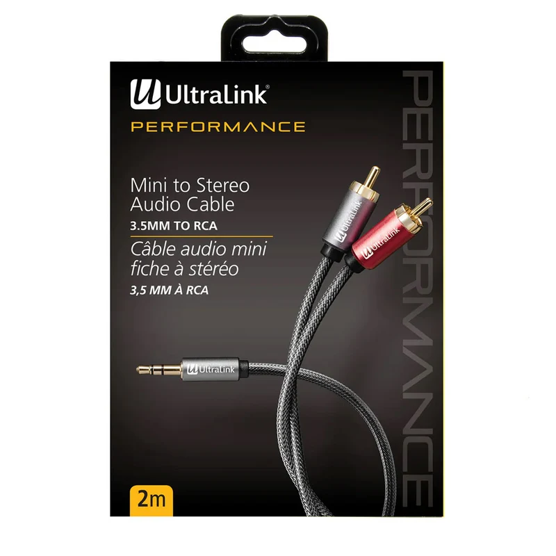Câble Audio Stéréo 3.5mm à RCA 2m