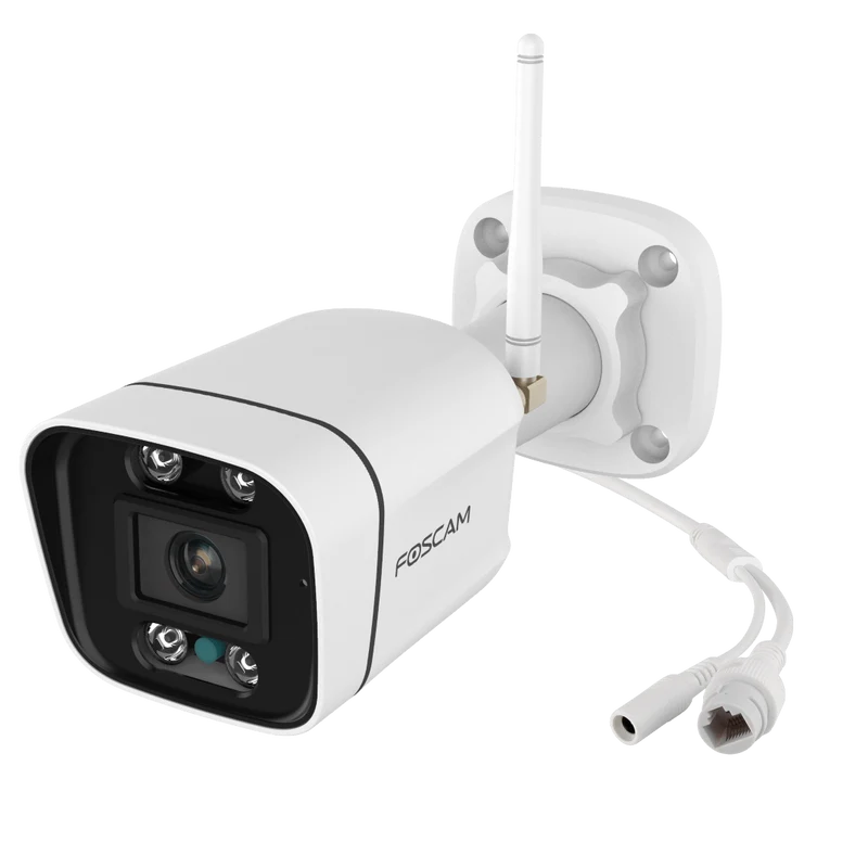 Foscam V8P | 8MP 4K WiFi Bullet Camera | 2.8mm Vast | Kleur Spotlight + IR 20m | AI-detectie | Geluid+Lichtalarm | IP66 | Wit