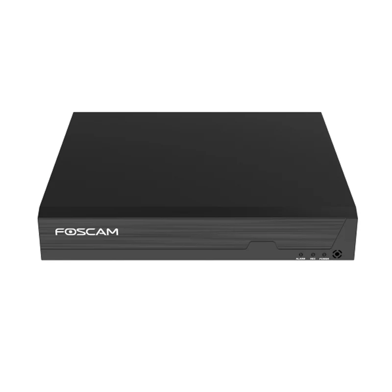 Foscam FNA108HE | 8-kanaals 4K NVR Recorder | 8 Ingebouwde PoE-poorten | Max 1×16TB HDD | H.264+ | ONVIF | HDMI | Plug & Play | Zwart