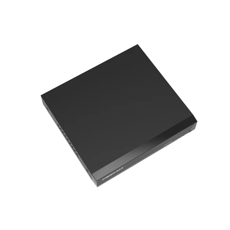 Foscam FNA108HE | 8-kanaals 4K NVR Recorder | 8 Ingebouwde PoE-poorten | Max 1×16TB HDD | H.264+ | ONVIF | HDMI | Plug & Play | Zwart