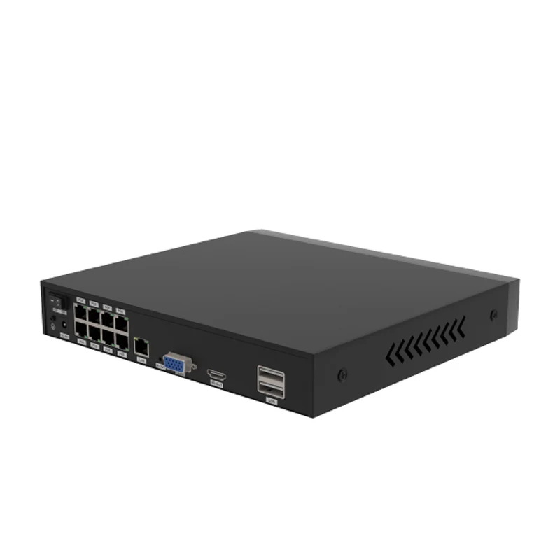 Foscam FNA108HE | 8-kanaals 4K NVR Recorder | 8 Ingebouwde PoE-poorten | Max 1×16TB HDD | H.264+ | ONVIF | HDMI | Plug & Play | Zwart