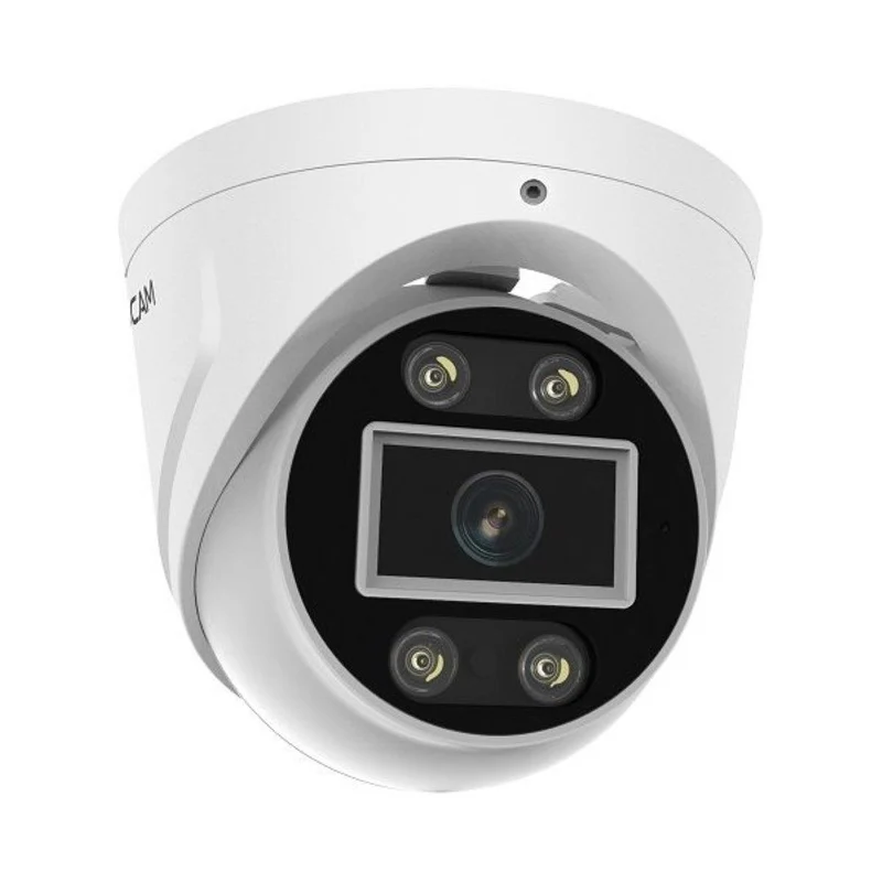Foscam T8EP | 8MP 4K PoE Turret Camera | 4.3mm Vast | 90.1° | Kleur Spotlight + IR Nachtzicht | AI-detectie | Geluid+Lichtalarm | IP66 | ONVIF | Wit