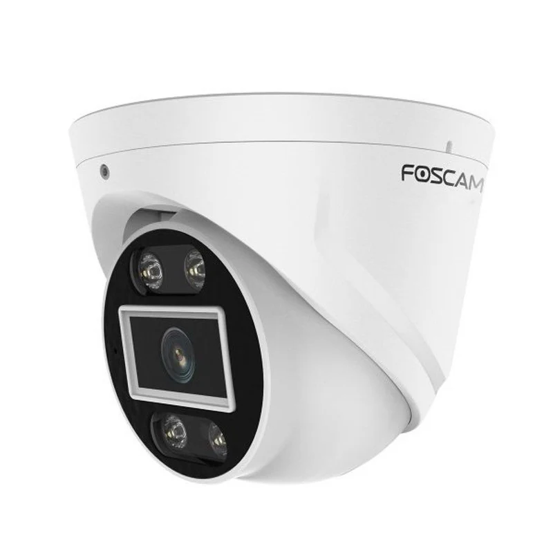 Foscam T8EP | 8MP 4K PoE Turret Camera | 4.3mm Vast | 90.1° | Kleur Spotlight + IR Nachtzicht | AI-detectie | Geluid+Lichtalarm | IP66 | ONVIF | Wit