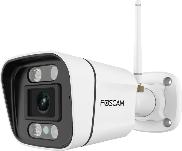 Foscam V5P | 5MP WiFi Bullet Camera | 2.8mm Vast | 90.1° | Kleur Spotlight + IR Nachtzicht | AI-detectie | Geluid+Lichtalarm | Dual-band WiFi | IP66 | Wit