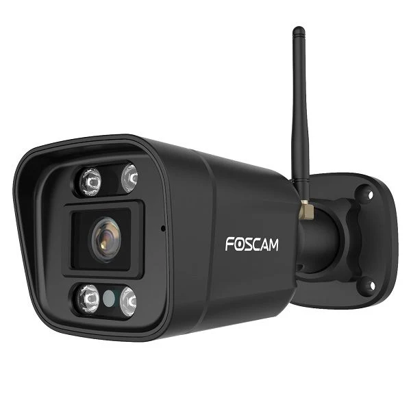 Foscam V5P | 5MP WiFi Bullet Camera | 2.8mm Vast | 90.1° | Kleur Spotlight + IR Nachtzicht | AI-detectie | Geluid+Lichtalarm | Dual-band WiFi | IP66 | Zwart