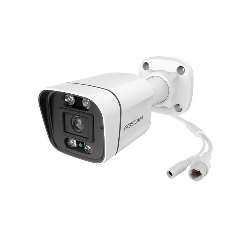Foscam V5EP | 5MP PoE Bullet Camera | 4.0mm Vast | 78° | Kleur Spotlight + IR Nachtzicht | AI-detectie | Geluid+Lichtalarm | IP66 | ONVIF | Wit