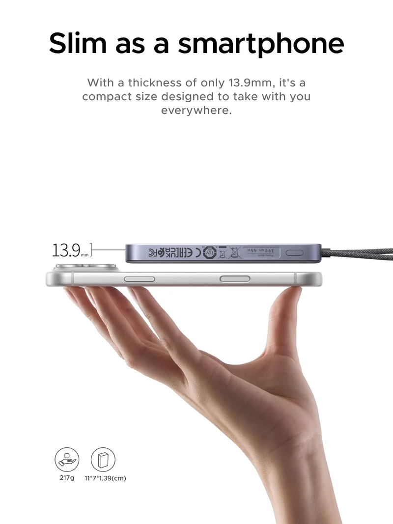 UGREEN MagFlow Air 10000mAh Qi2 25W Magnetic Power Bank