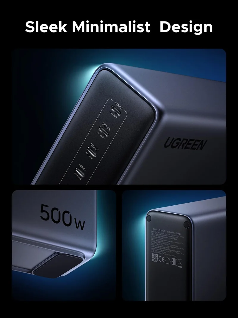 UGREEN 500W Charger + 10-in-1 USB-C Hub Bundle
