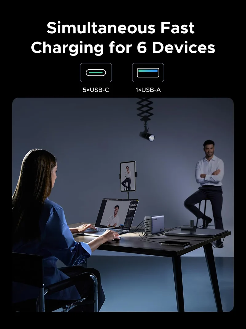 UGREEN 500W Charger + 100W USB-C Cable 2-Pack