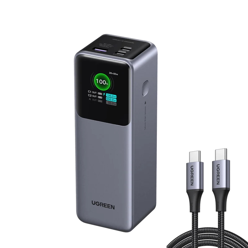 UGREEN 200W Power Bank + 240W USB-C Cable Bundle