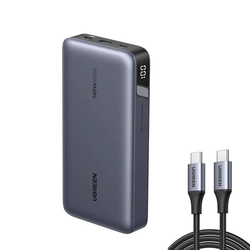 UGREEN 145W Power Bank + 240W USB-C Cable Bundle