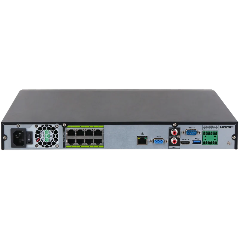 Dahua NVR5208-8P-XI/Pro 8-Kanaals WizMind NVR met Xinghan AI | 8 POE poorten