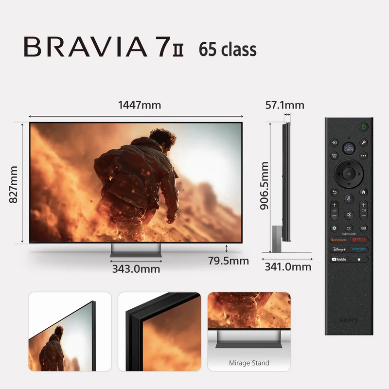 Sony 65" BRAVIA 7 II True RGB 4K AI Google TV with Gemini 2026