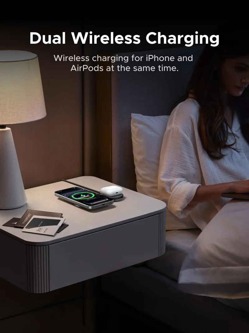 UGREEN MagFlow Qi2 25W 2-in-1 Foldable Wireless Charger
