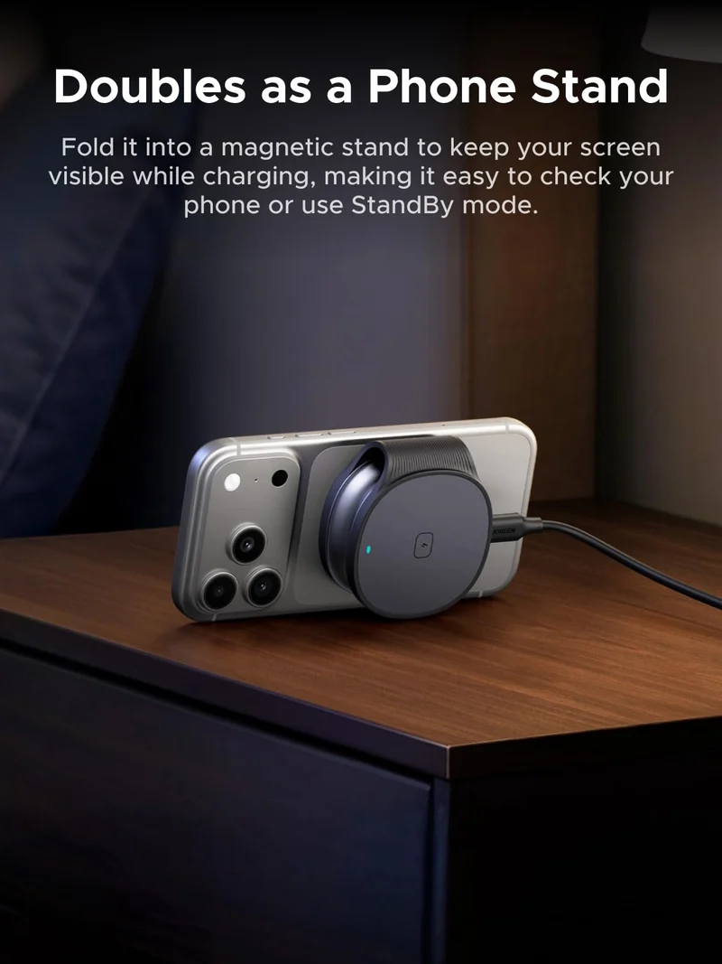 UGREEN MagFlow Qi2 25W 2-in-1 Foldable Wireless Charger