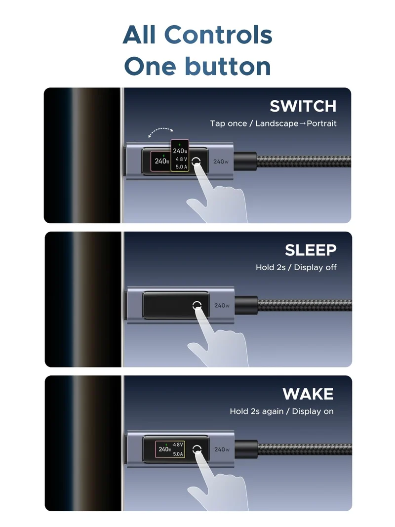 UGREEN Nexode 240W USB-C Cable with Digital Display